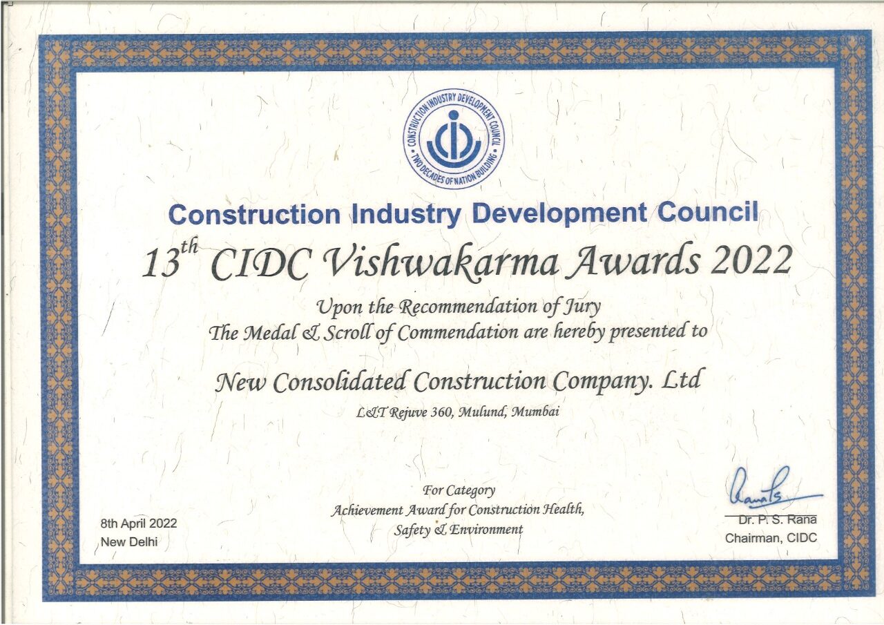 CIDC Vishwakarma Awards 2022 - NCCCL - L&T Rejuve 360 Mulund, Mumbai
