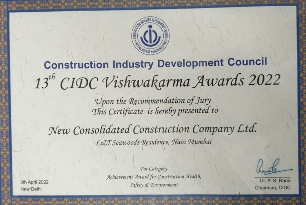 CIDC Vishwakarma Awards 2022 - NCCCL - L&T Seawoods Residence, Navi Mumbai